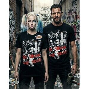 Suicide Squad Vintage Tee Shirt M Cotton Graphic Movie Costume Unisex Black